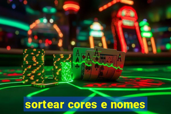 sortear cores e nomes